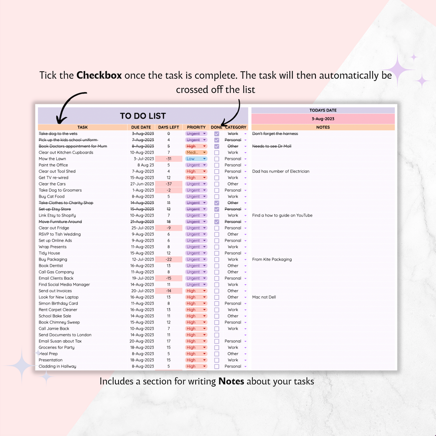Digital To Do List and Task Tracker with Master Resell Rights & Private Label Rights