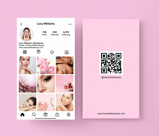 2023 IG Instagram Business Card, Lash Tech Business Card, QR code Business Card, Instagram Business Card Template, Beauty Business Card