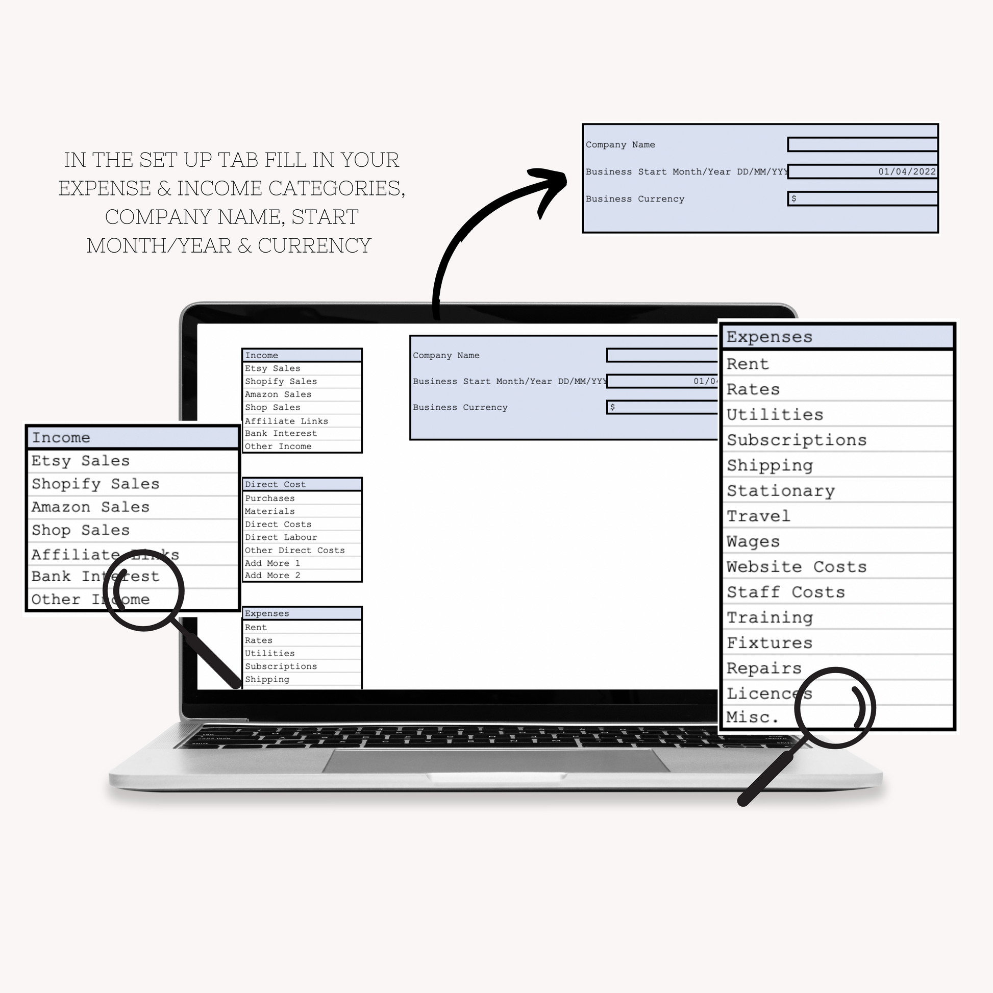 Bookkeeping Spreadsheet