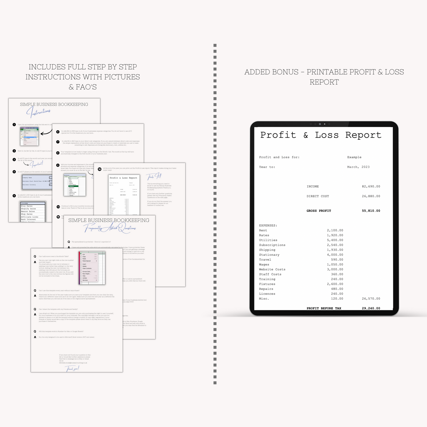 Bookkeeping Spreadsheet